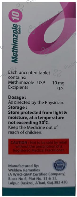 Methimzole 10mg Tablet 30s