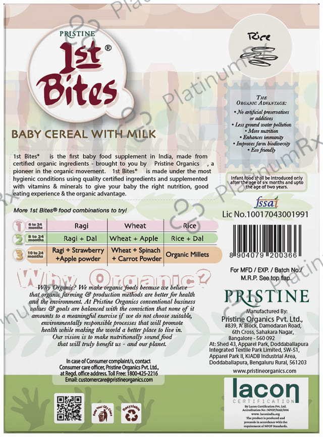 Pristine 1st Bites (6 Months 24 Months) Stage 1 Powder 300gm