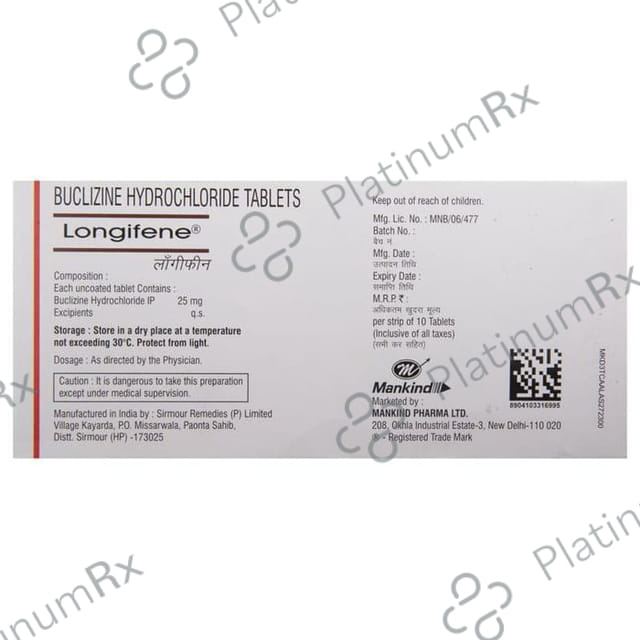 Longifene 25mg Tablet 10s