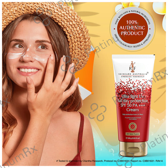 RF Skincare Australia Ultra Light UV Full Day Protection SPF 50 PA+++ Cream 100gm
