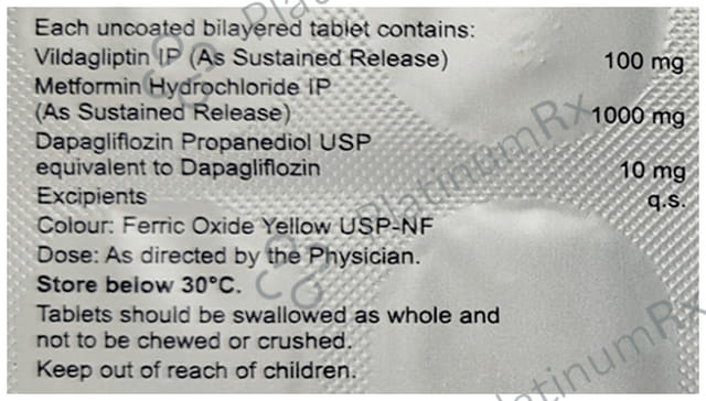 Zavamet DP 10/1000/100mg Tablet SR 10s