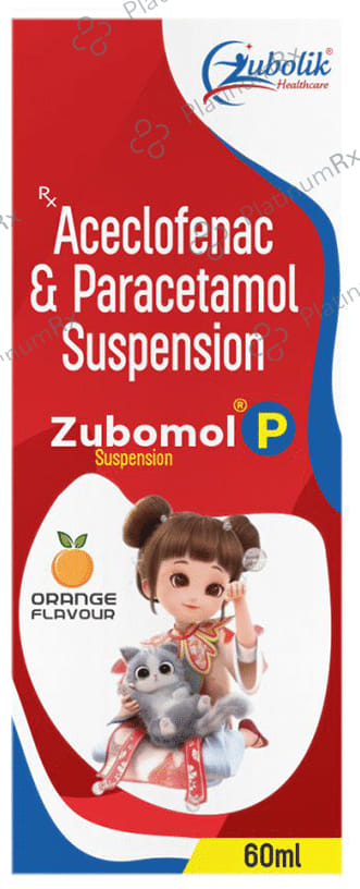 Zubomol P 50/125mg Oral Suspension Orange Flavour 60ml