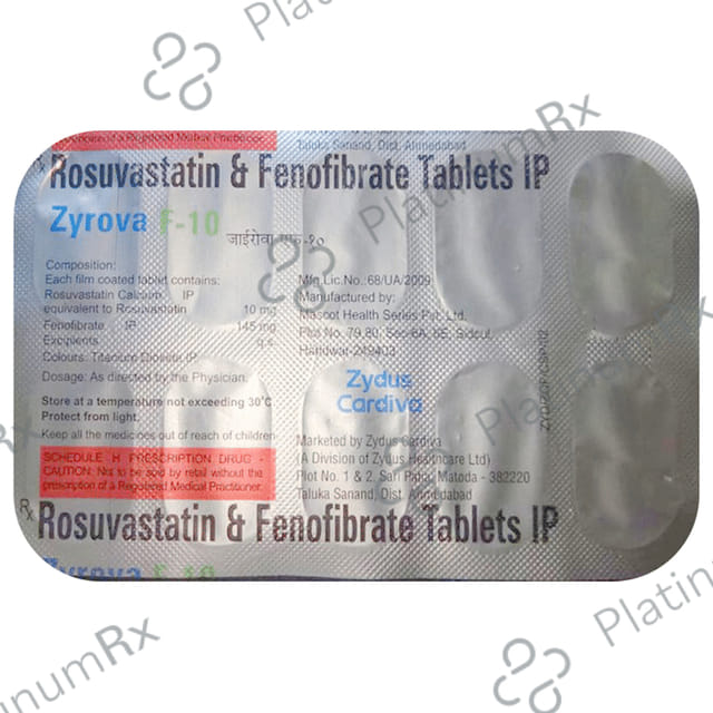 Zyrova F 10 145/10mg Tablet 10s