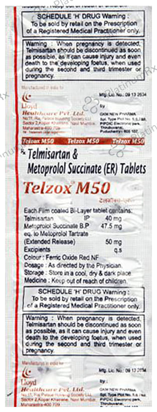 Telzox M 40/50mg Tablet ER 10s