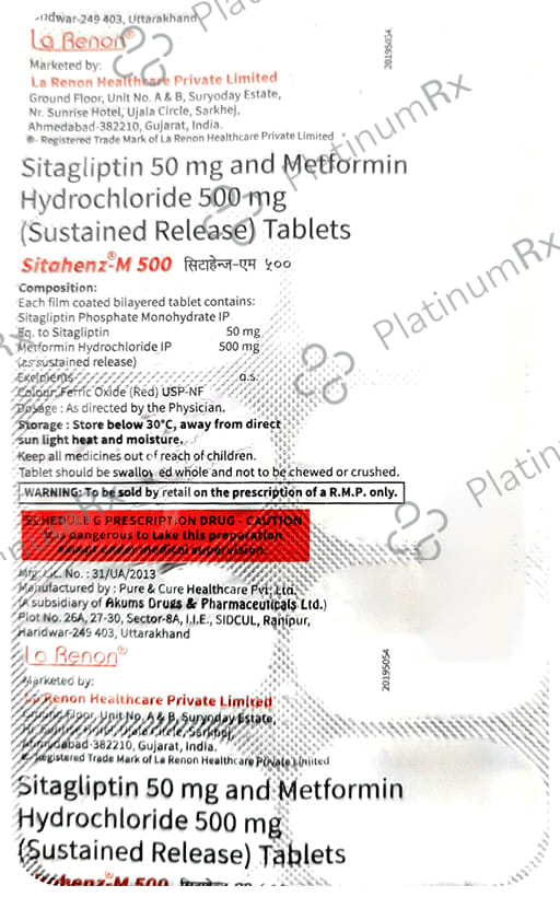 Sitahenz M 50/500mg Tablet SR 10s