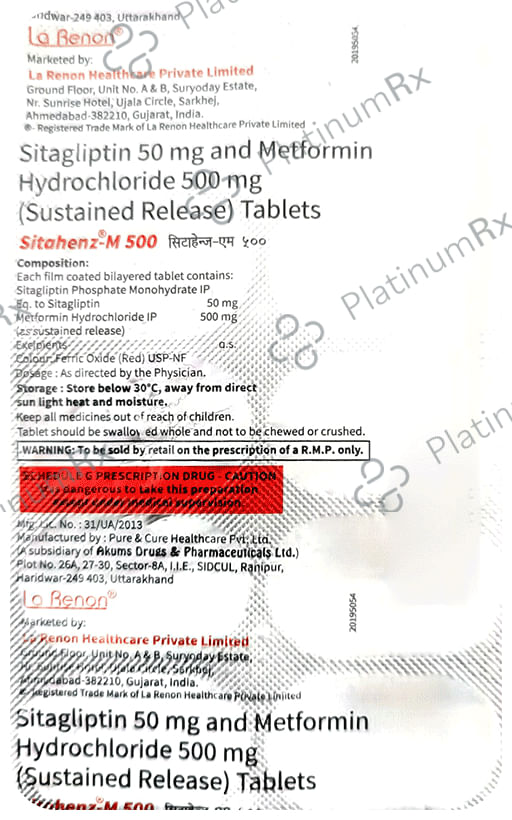 Sitahenz M 50/500mg Tablet 10s