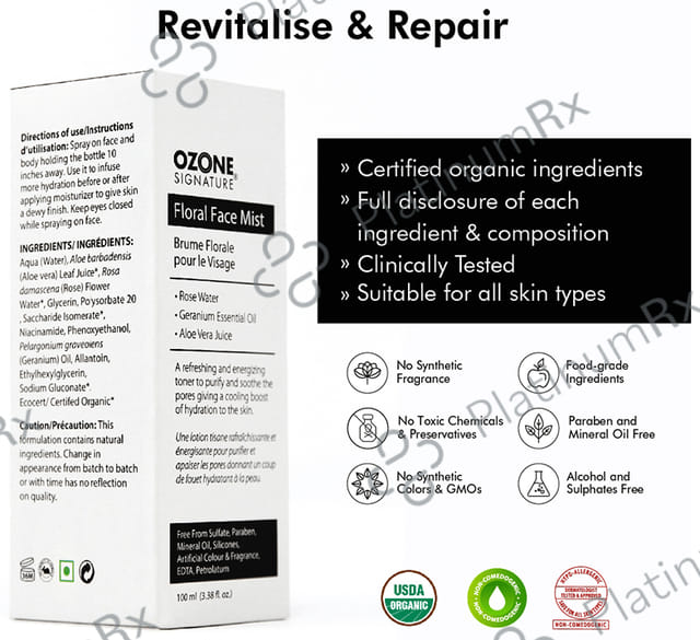 Ozone Signature Floral Face Mist