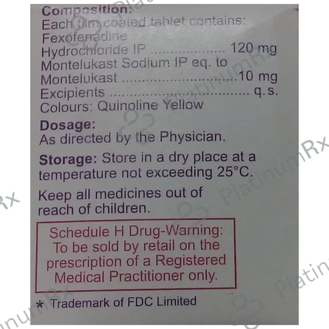 Allermax Plus 120/10mg Tablet 10s