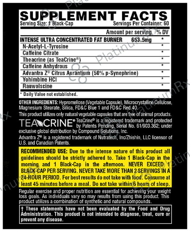 Nutrex Research Lipo 6 Black Intense Ultra Concentrate Capsule