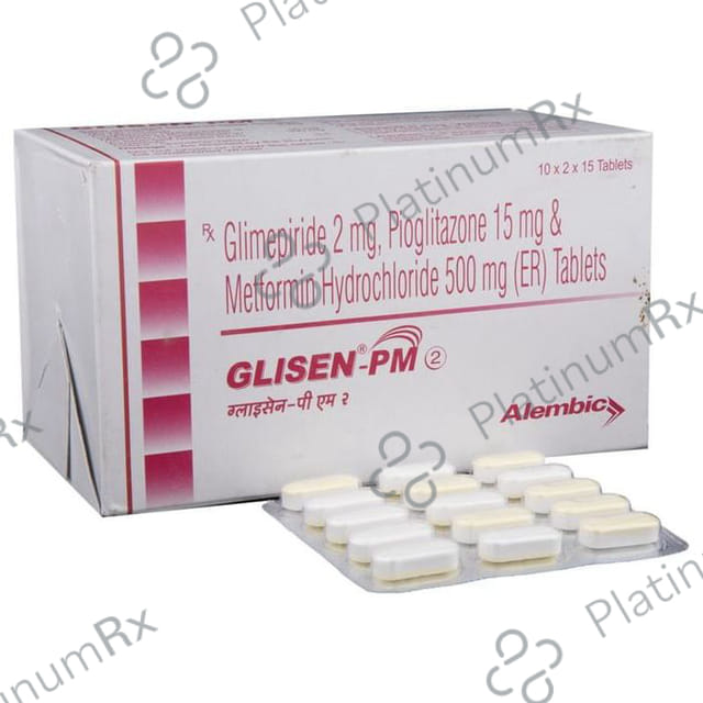Glisen PM 2/500/15mg Tablet ER 15s