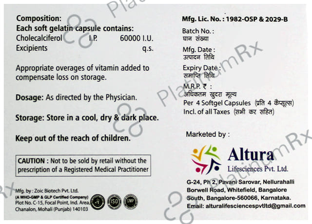 Altura D3 Soft Gelatin Capsule