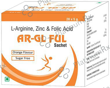 AR-GL FUL L-Arginine, Zinc & Folic Acid Sachet - Sugar-Free - Flavour Orange