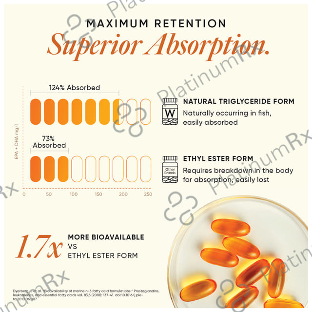 Wellbeing Nutrition Slow Virgin Omega 3 - With EPA, DHA & Curcumin for Brain & Heart Health - Capsule