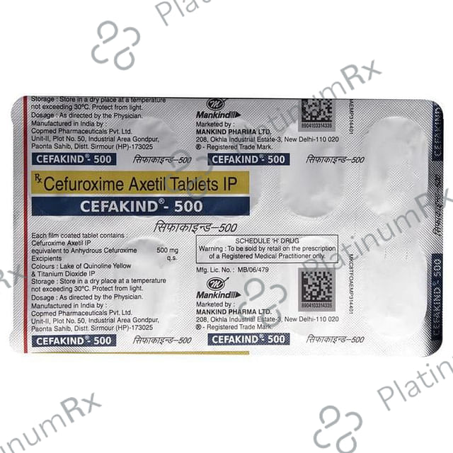 Cefakind 500mg Tablet 10s