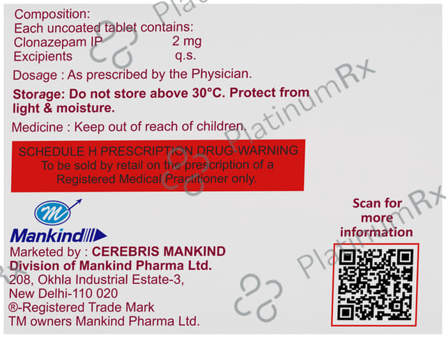 Rivotril 2mg Tablet 15s