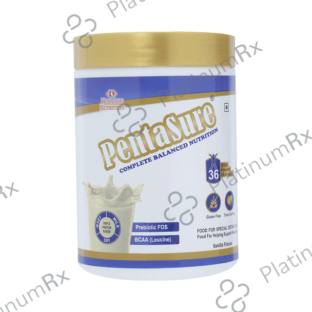 PentaSure Complete Balanced Nutrition with Prebiotic FOS & BCAA - Flavour Vanilla Powder 400 Powder