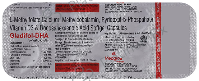 Gladifol DHA Soft Gelatin Capsule 10s