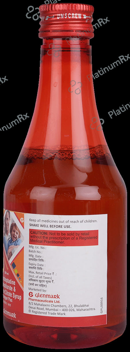 Glencyper Plus Syrup Strawberry 200ml
