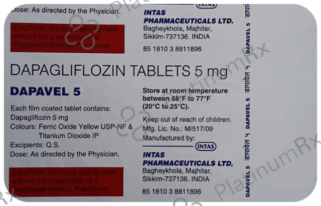 Dapavel 5mg Tablet 15s