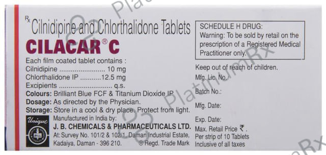 Cilacar C 12.5/10mg Tablet 10s