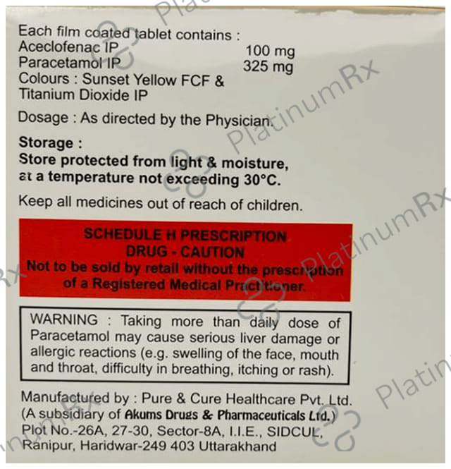 Flezonac P 100mg/325mg Tablet