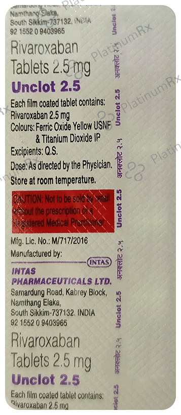 Unclot 2.5 Tablet