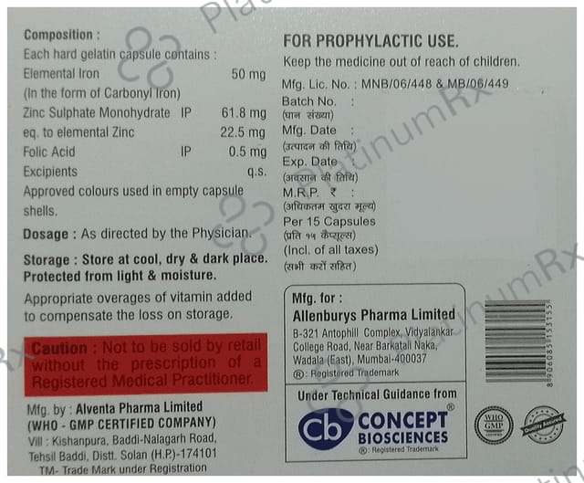 Confolic Z Capsule 15s