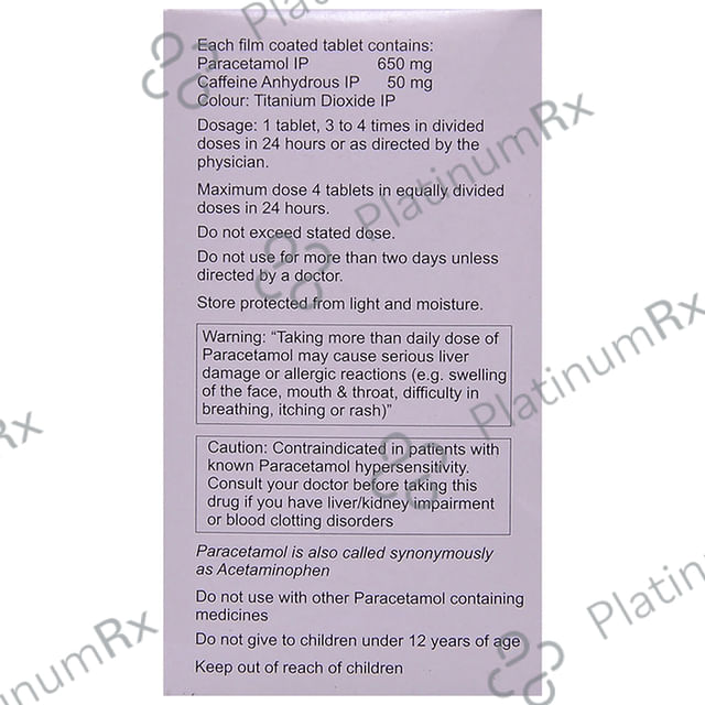 Pacimol Active 50/650mg Tablet 10s