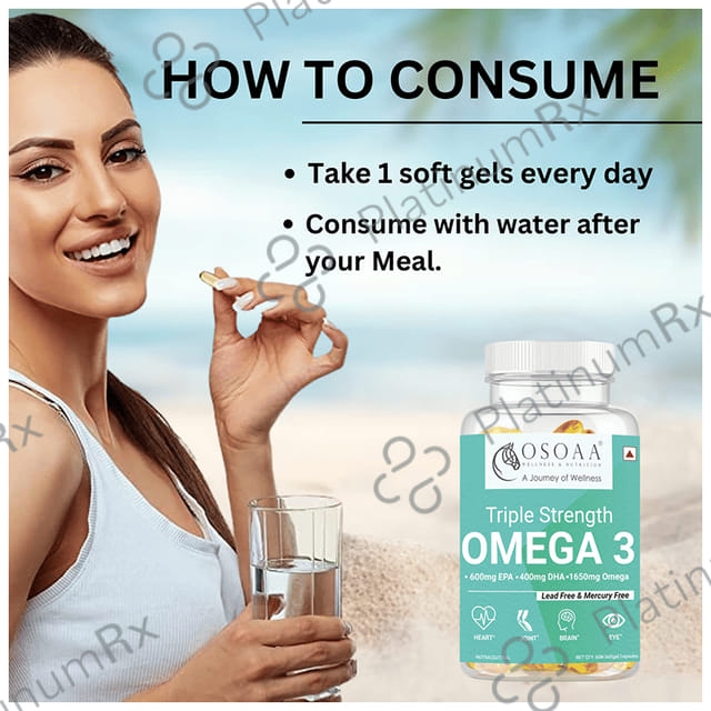 OSOAA Triple Strength Omega 3 Soft Gelatin Capsule 60s