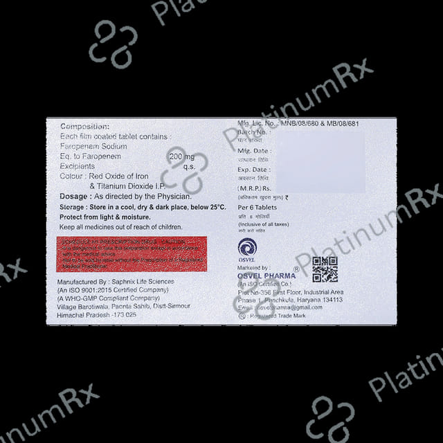 Ferovel 200mg Tablet 6s