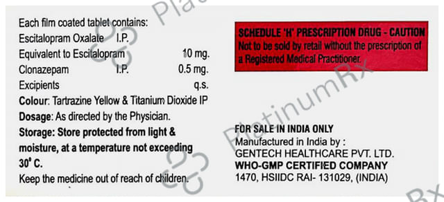 Clonopist 0.5/10mg Tablet