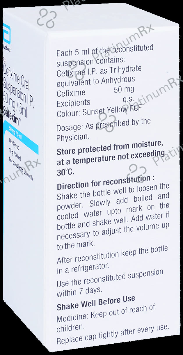 Safexim 50mg Dry Syrup 30ml