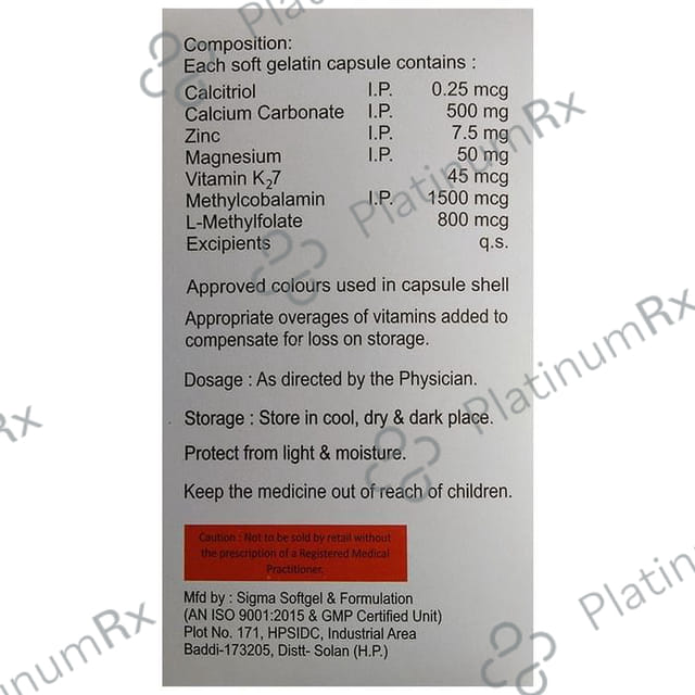 Wellcal K2 7 Softgel Capsule