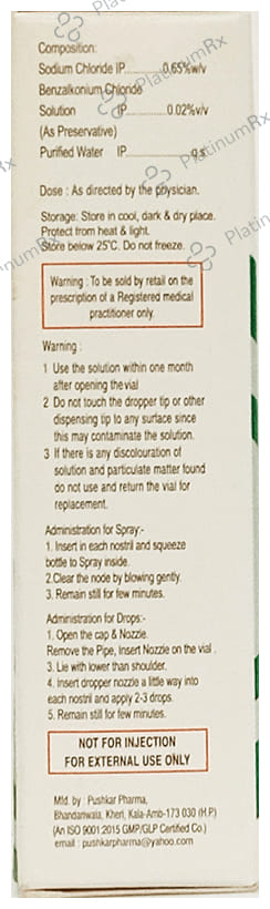 Zyris S 0.65% Nasal Drop 10ml