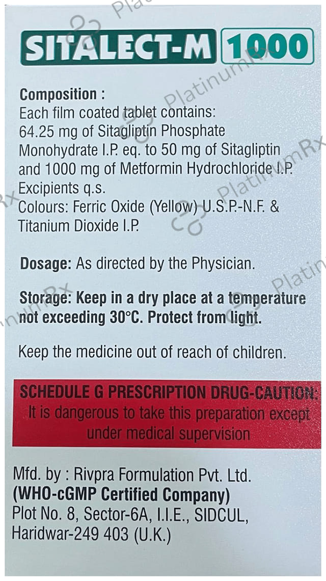 Sitalect M 1000/50mg Tablet 15s