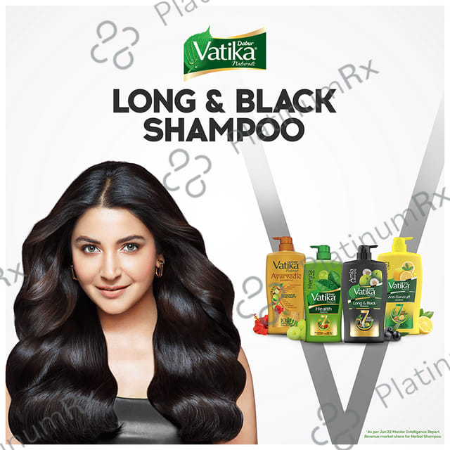Dabur Vatika Naturals Amla & Bhringraj Long & Black Shampoo 640 ml