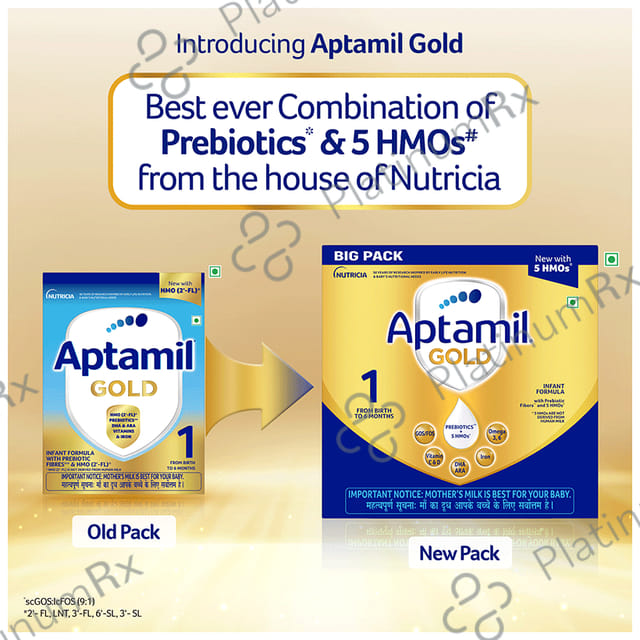 Aptamil Gold Stage 1 from Birth to 6 Months Infant Formula with Prebiotic Powder 1.2kg