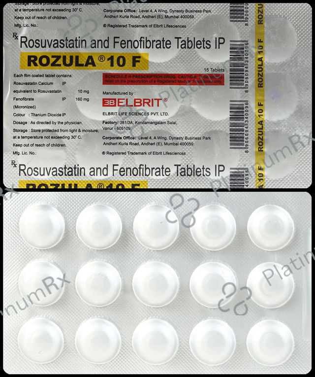 Rozula F 160/10mg Tablet 15s