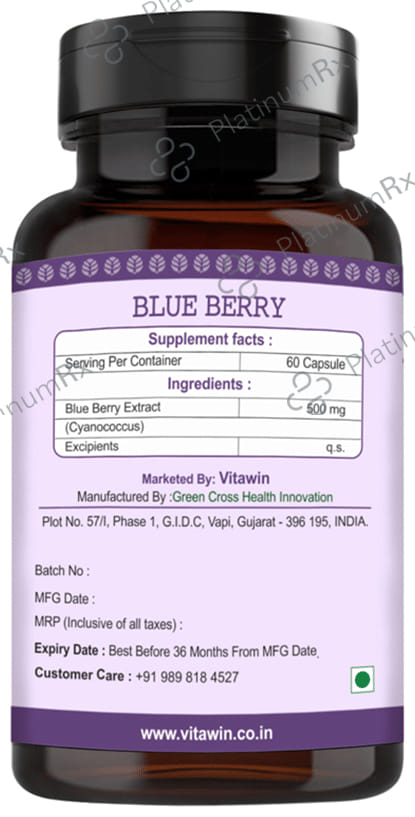 Vitawin Blue Berry Vegetarian Capsule