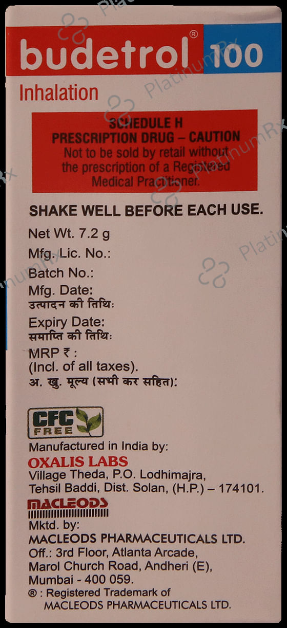 Budetrol 100/6mcg Inhaler 120MDI