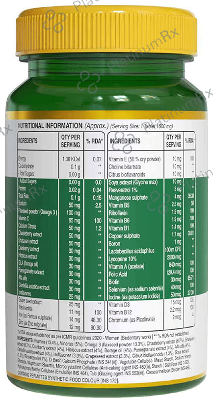 Pure Nutrition Multivitamin for Women with Minerals - For Healthy Bones & Immunity - Tablet 60 tablets
