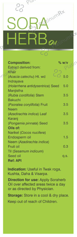 Leeford Sora Herb Ayurvedic Oil for Skin Itching & Peeling