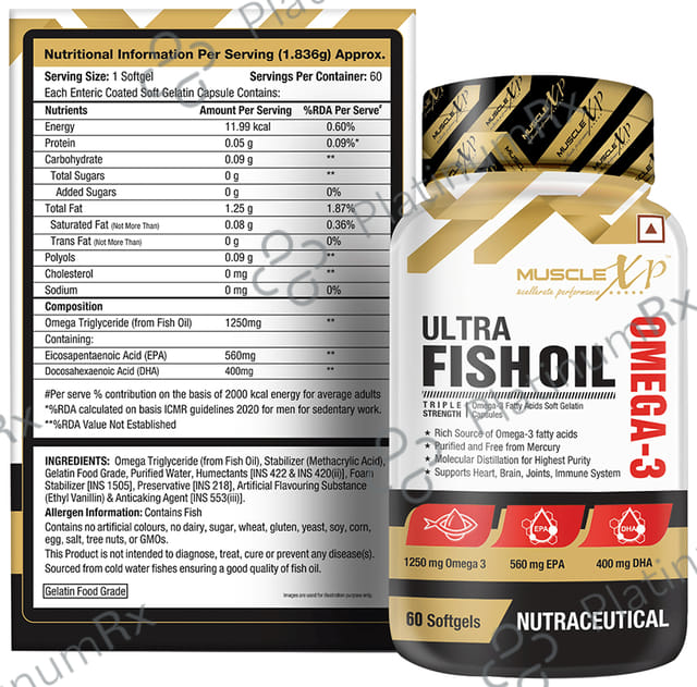 MuscleXP Ultra Fish Oil Omega 3 Triple Strength Capsule 60s