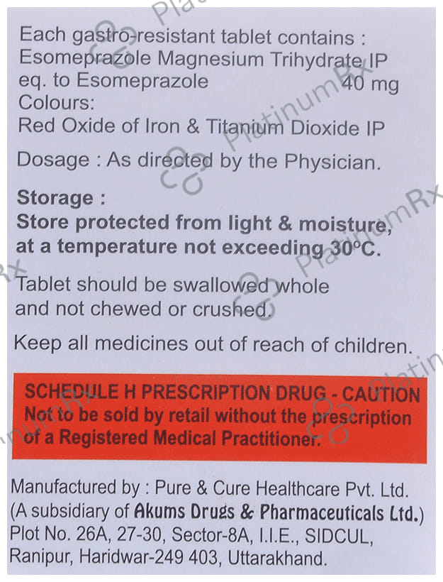 Esorella 40mg Tablet