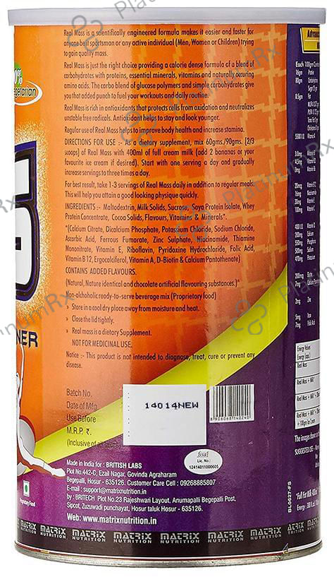 Matrix Nutrition Real Mass Chocolate 2 lb
