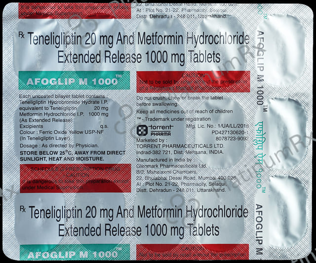 Afoglip M 1000/20mg Tablet ER 15s