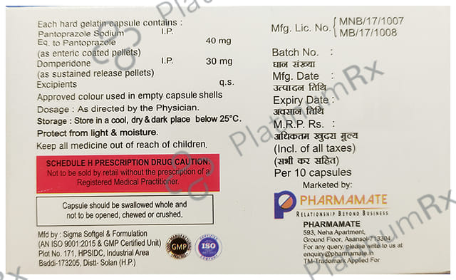 Pantamate DSR 30/40mg Capsule 10s