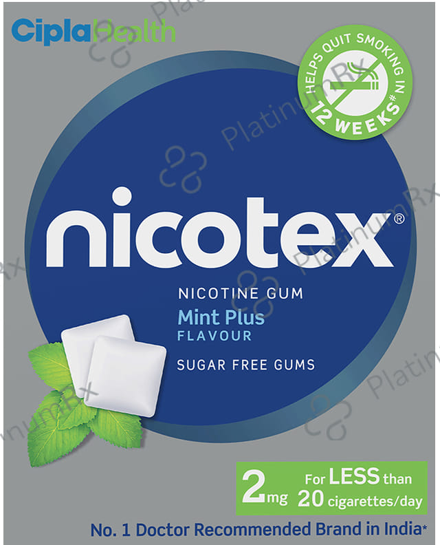 Nicotex 2mg Mint Plus Flavour Gums 12s