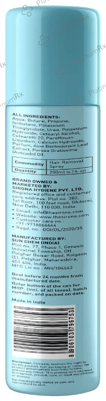 Sirona Hair Removal Spray