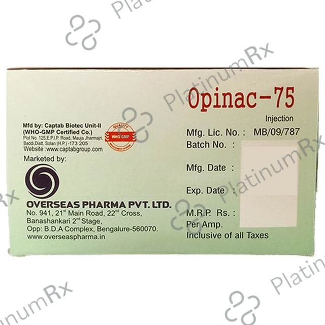 Opinac 75mg Injection 1ml